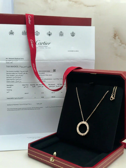 Cartier Love Necklace Pendant Rose Gold