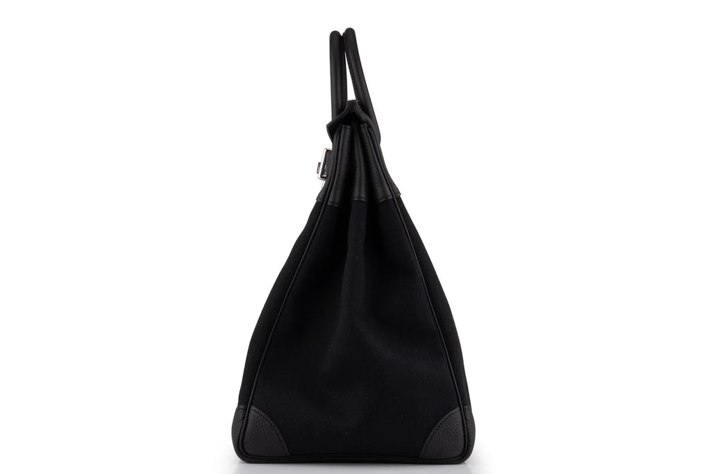 Hermès Hac 40 Military Canvas / Togo Noir PHW