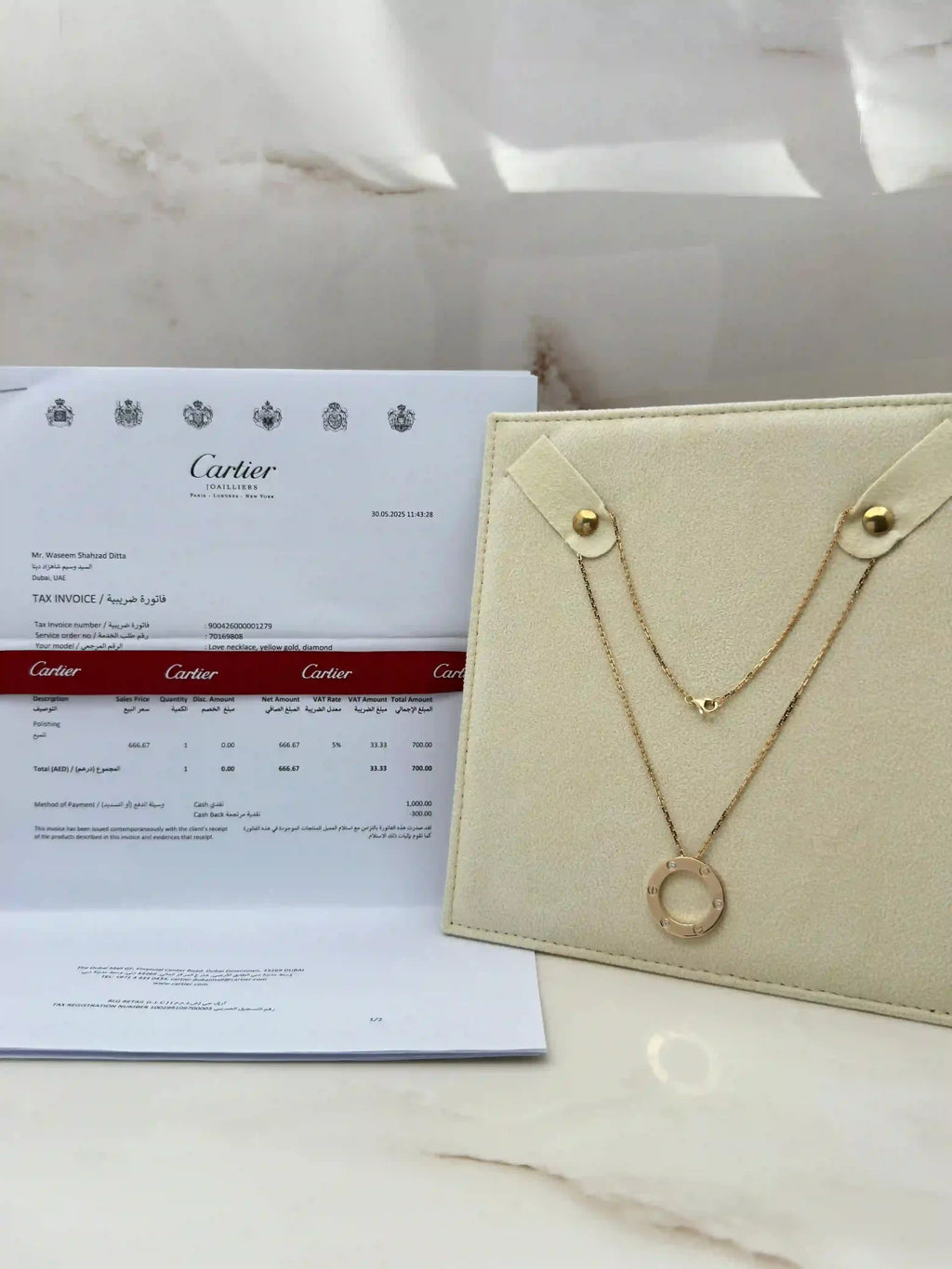 Cartier Love Necklace 3 Diamonds