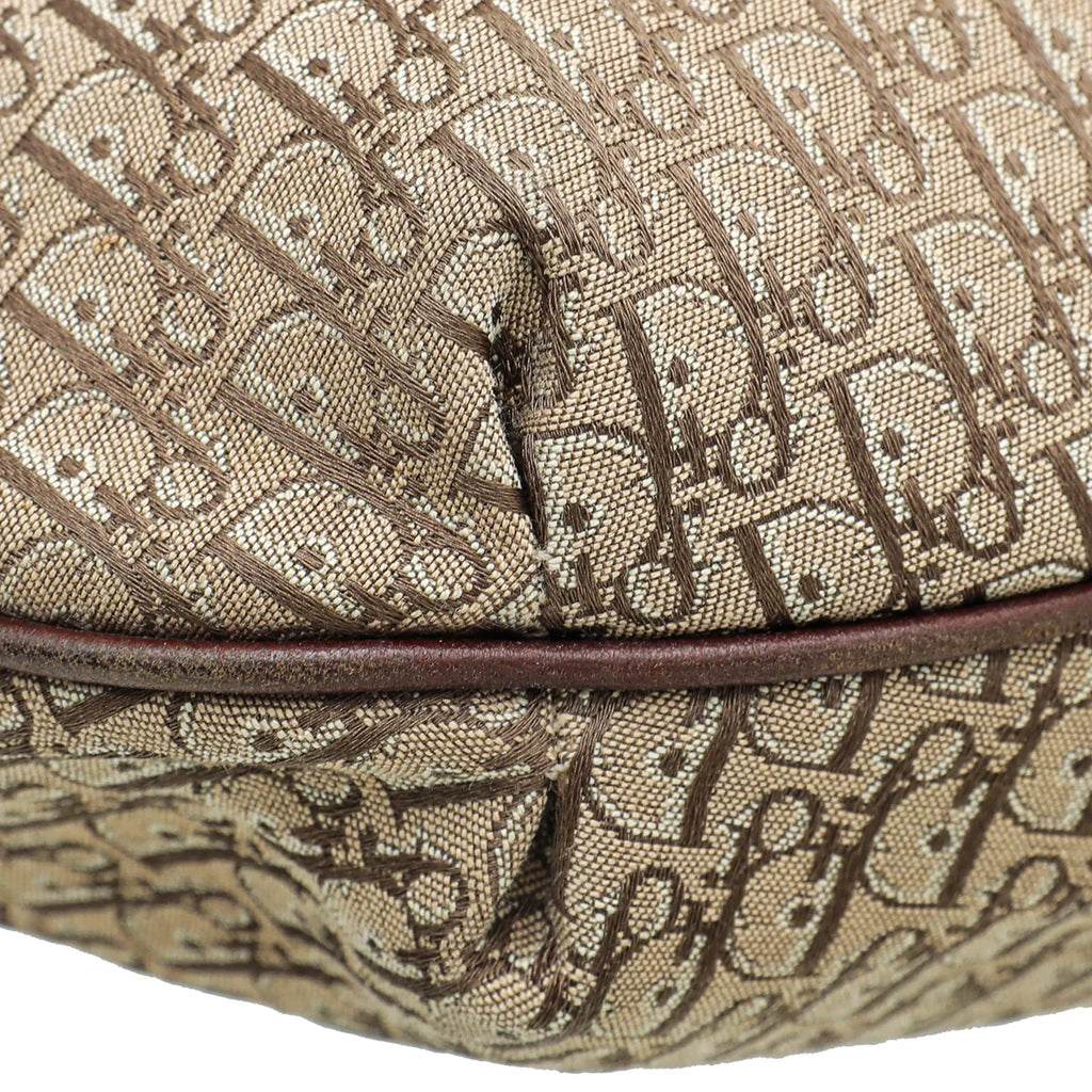 Christian Dior Light Brown Oblique Hobo Shoulder Bag
