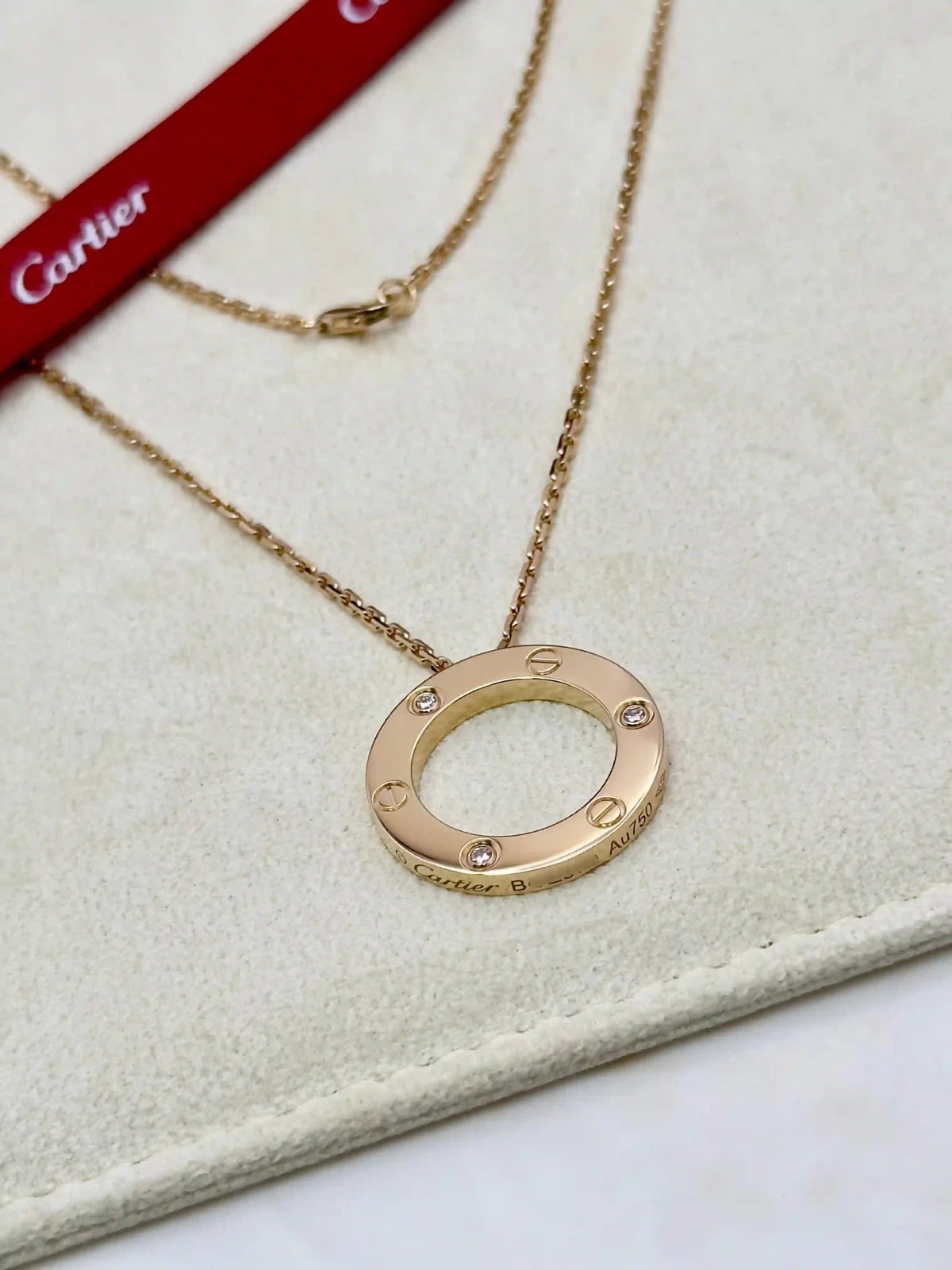 Cartier Love Necklace 3 Diamonds