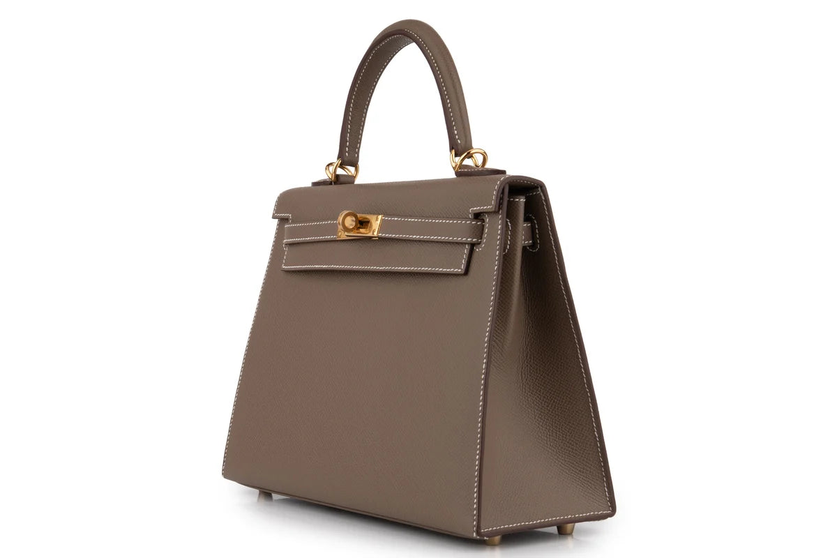 Hermès Kelly 25 Epsom Etoupe GHW