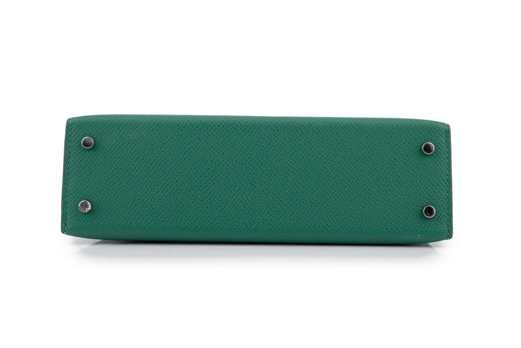 Hermès Mini Kelly Epsom Tri Colour Vert Vertigo / Vert Fizz / Bleu Frida PHW