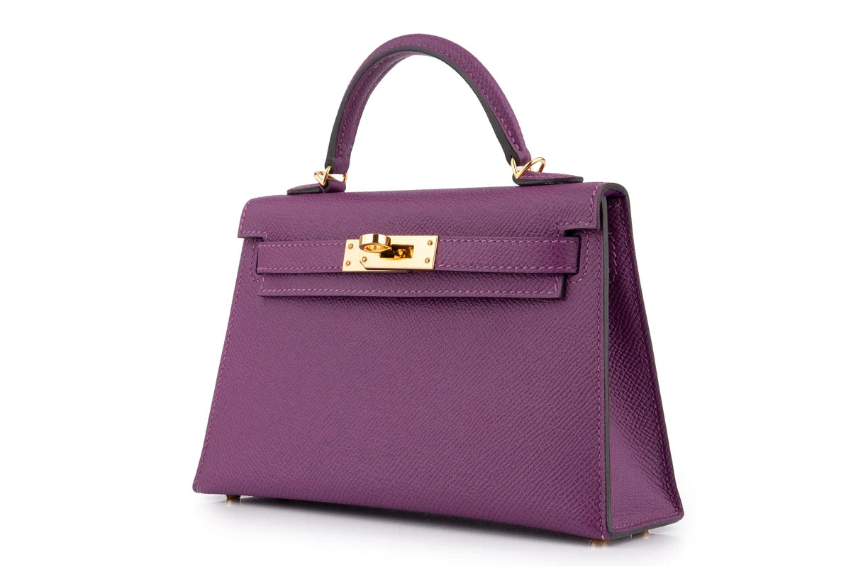 Hermès Mini Kelly Epsom Anemone GHW