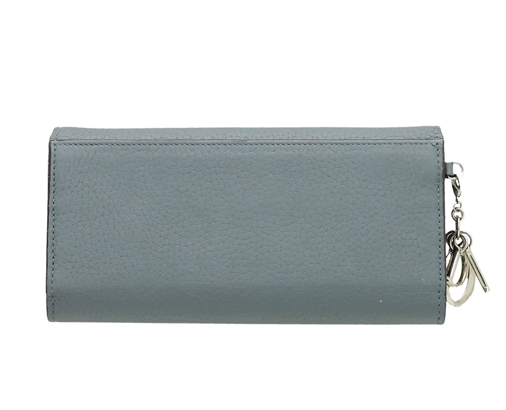 Christian Dior Dark Gray Diorissimo Slim Envelope Wallet