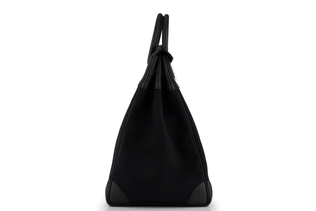 Hermès Hac 40 Military Canvas / Togo Noir PHW