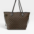 LOUIS VUITTON NEVERFULL MM IN DAMIER EBENE CANVAS GOLD HARDWARE