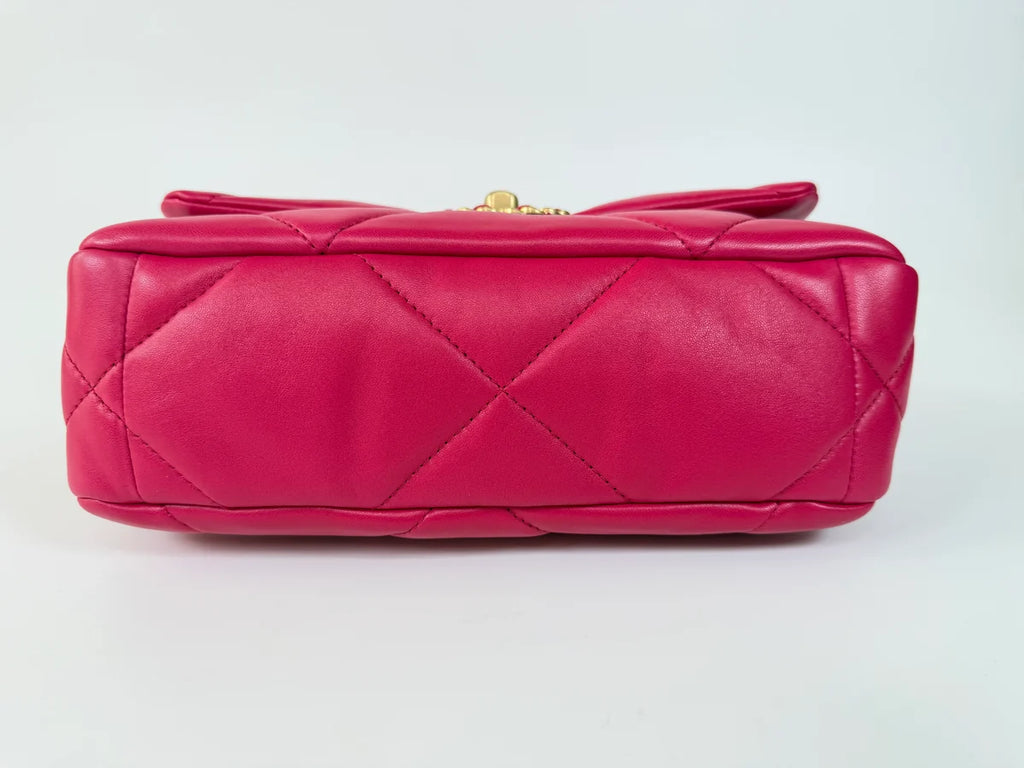 CHANEL 19 SMALL IN PINK LAMBSKIN LEATHER WITH MIXED HARDWARE