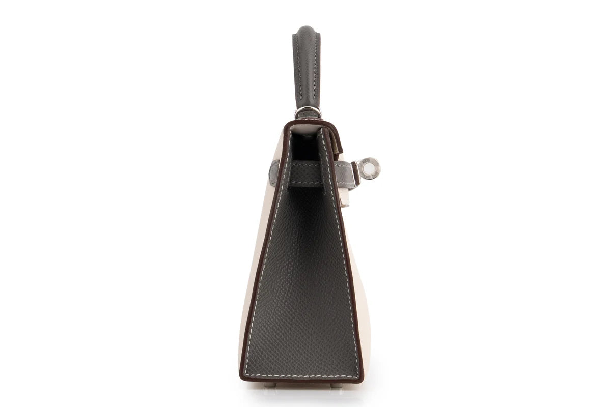 Hermès Mini Kelly HSS Epsom Craie/Gris Meyer PHW
