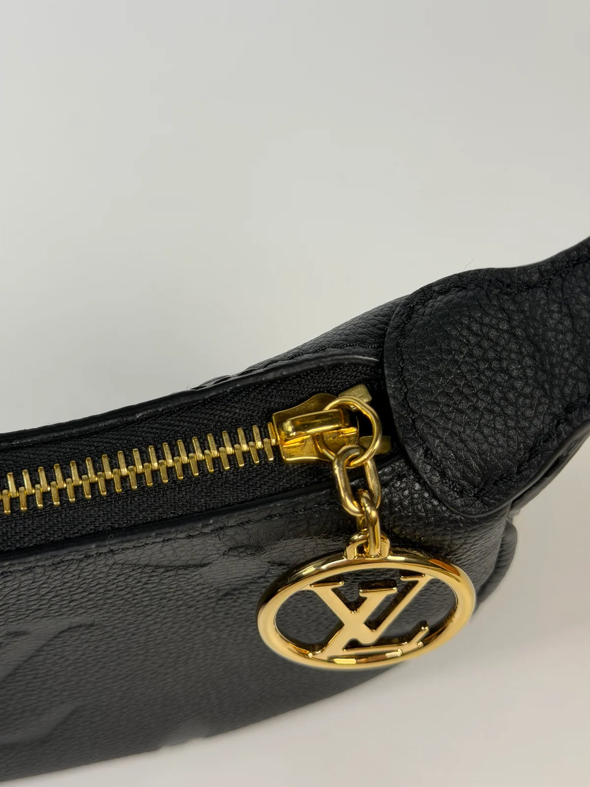 LOUIS VUITTON MINI MOON BAG IN BLACK LEATHER WITH GOLD HARDWARE