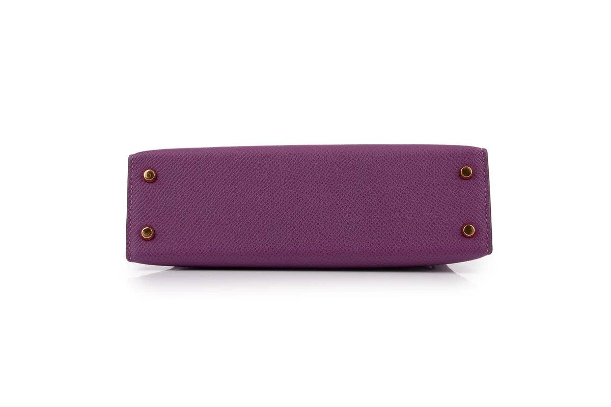 Hermès Mini Kelly Epsom Anemone GHW