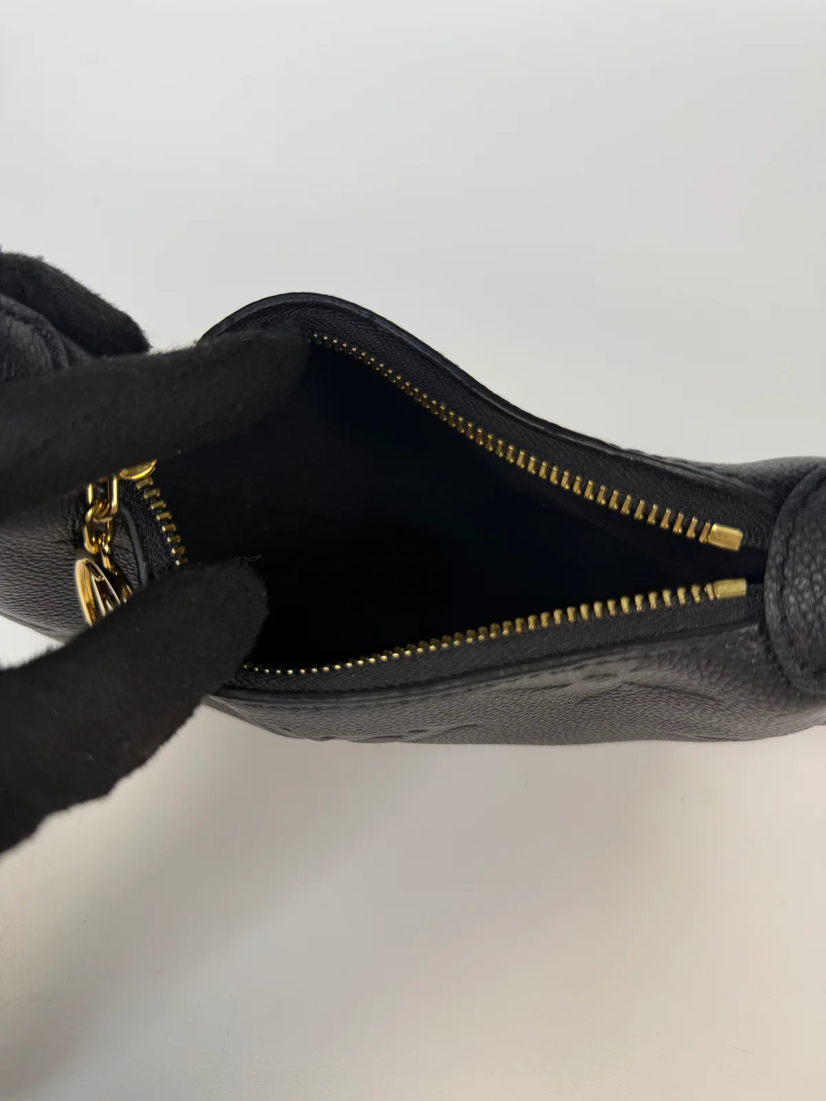 LOUIS VUITTON MINI MOON BAG IN BLACK LEATHER WITH GOLD HARDWARE