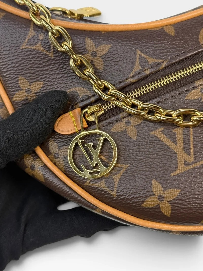 LOUIS VUITTON LOOP BAG IN BROWN MONOGRAM WITH GOLD HARDWARE