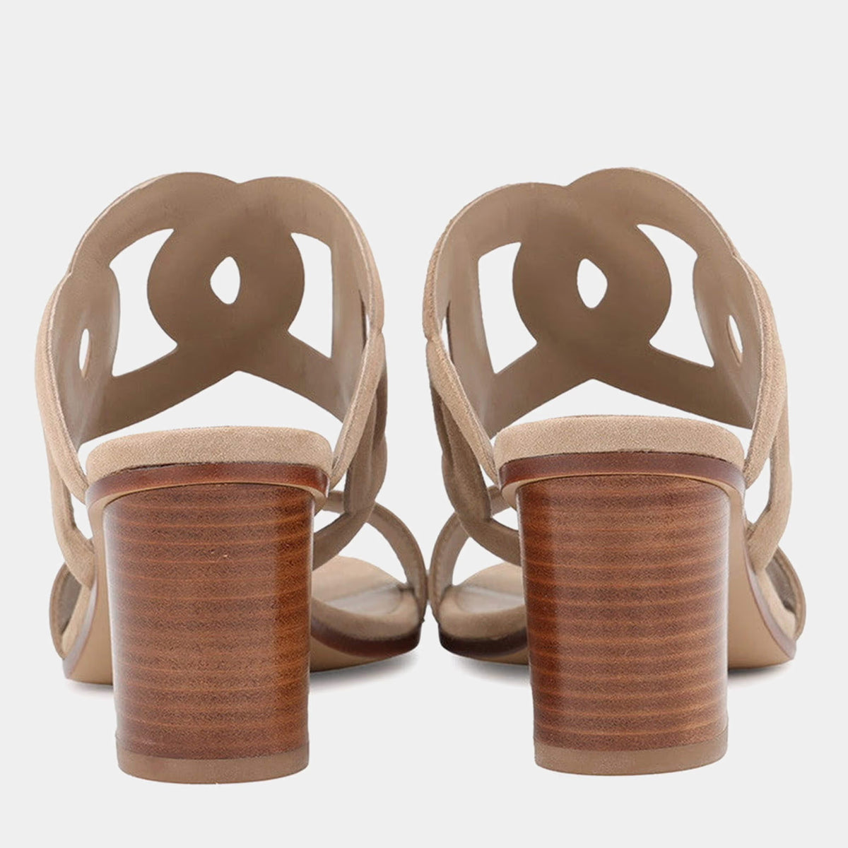 Hermes Sandals Lipari 70 Beige Camel Chevre Leather Velour Size 36