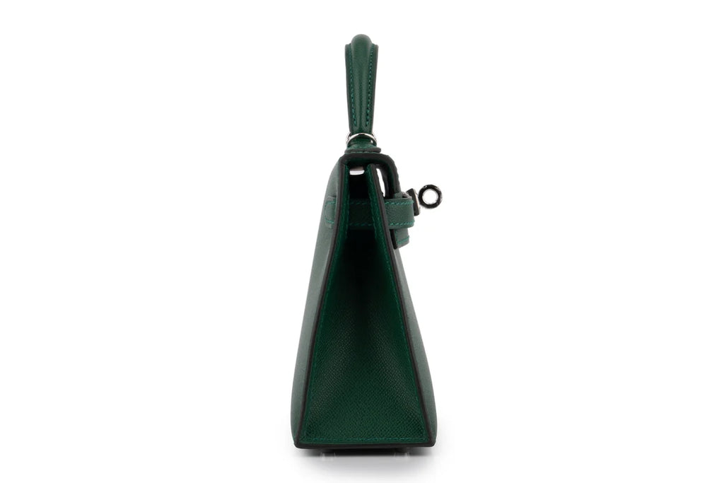 Hermès Mini Kelly Veau Madame Vert Moyen PHW
