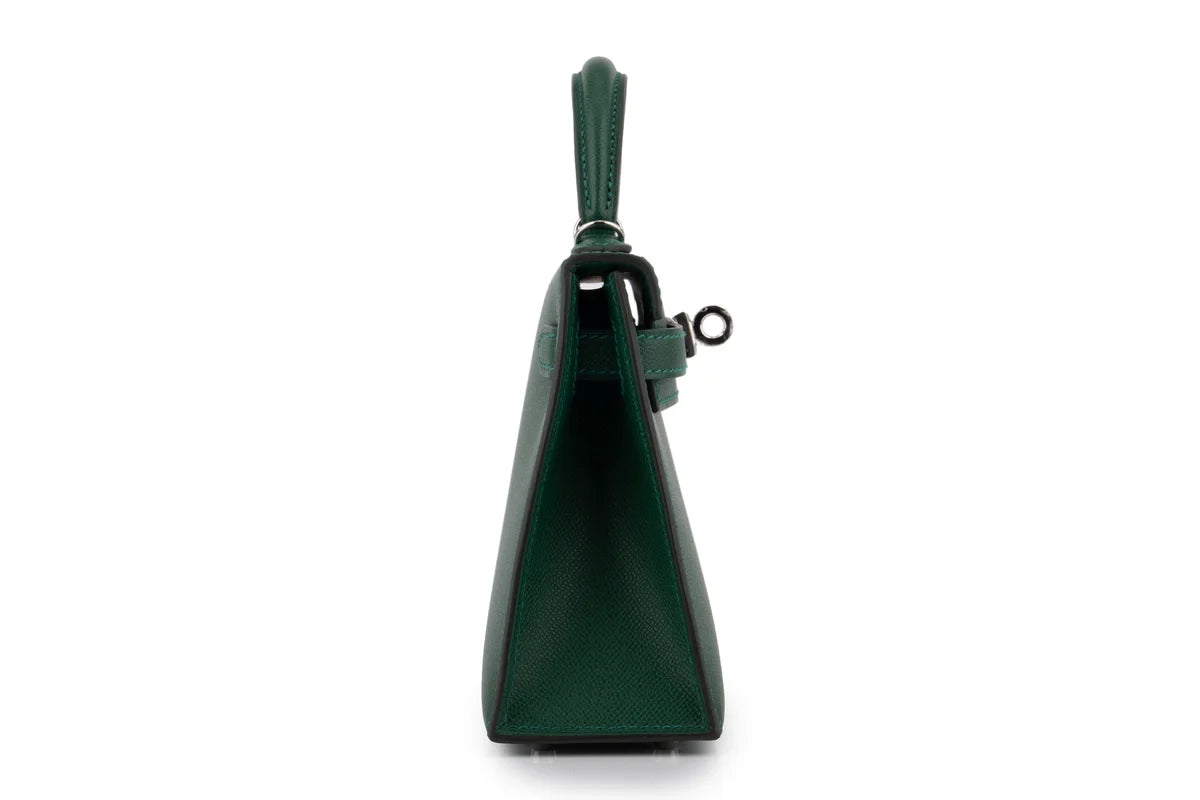 Hermès Mini Kelly Veau Madame Vert Moyen PHW