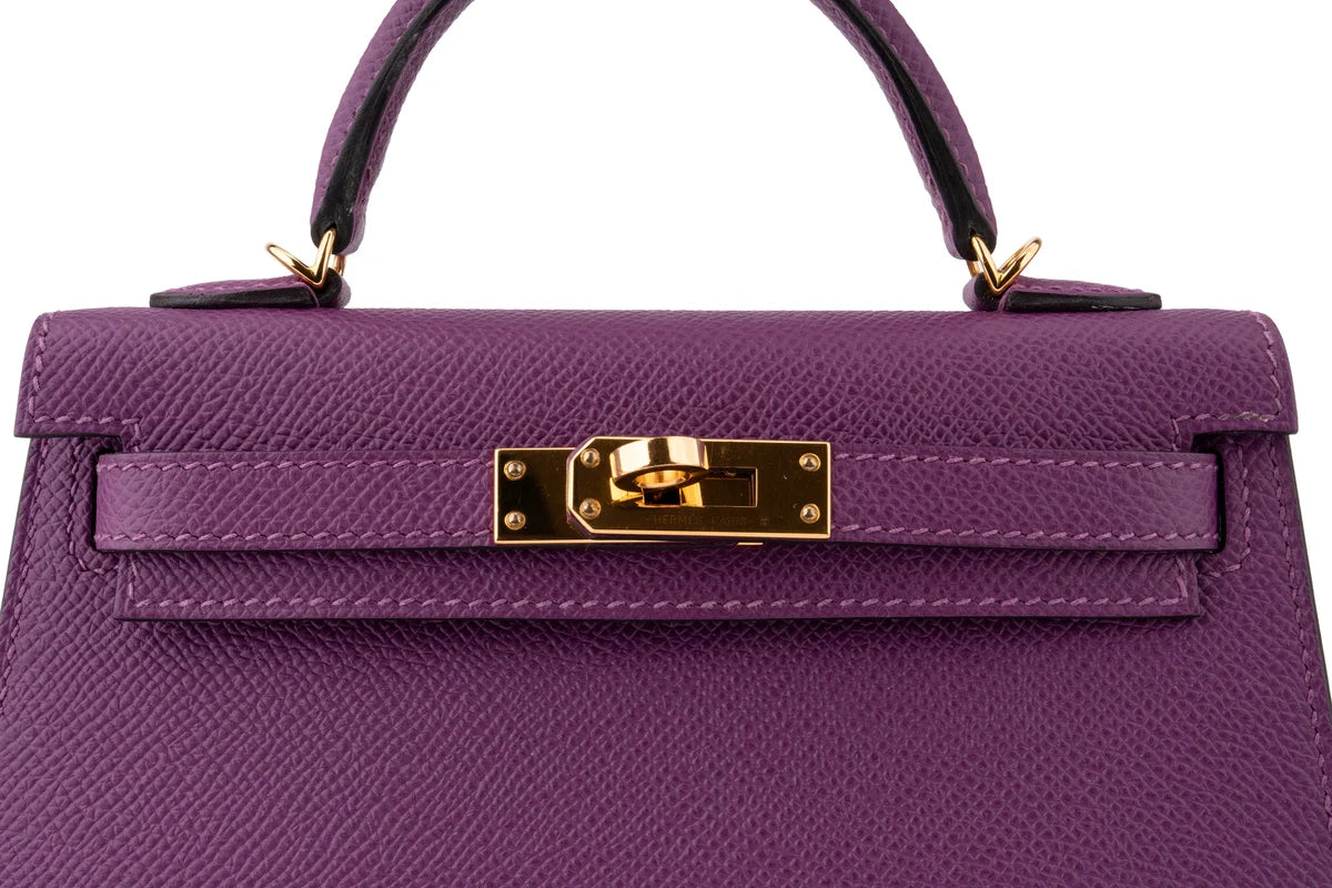 Hermès Mini Kelly Epsom Anemone GHW