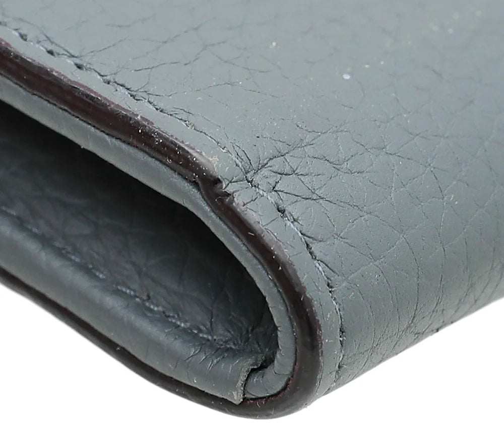 Christian Dior Dark Gray Diorissimo Slim Envelope Wallet