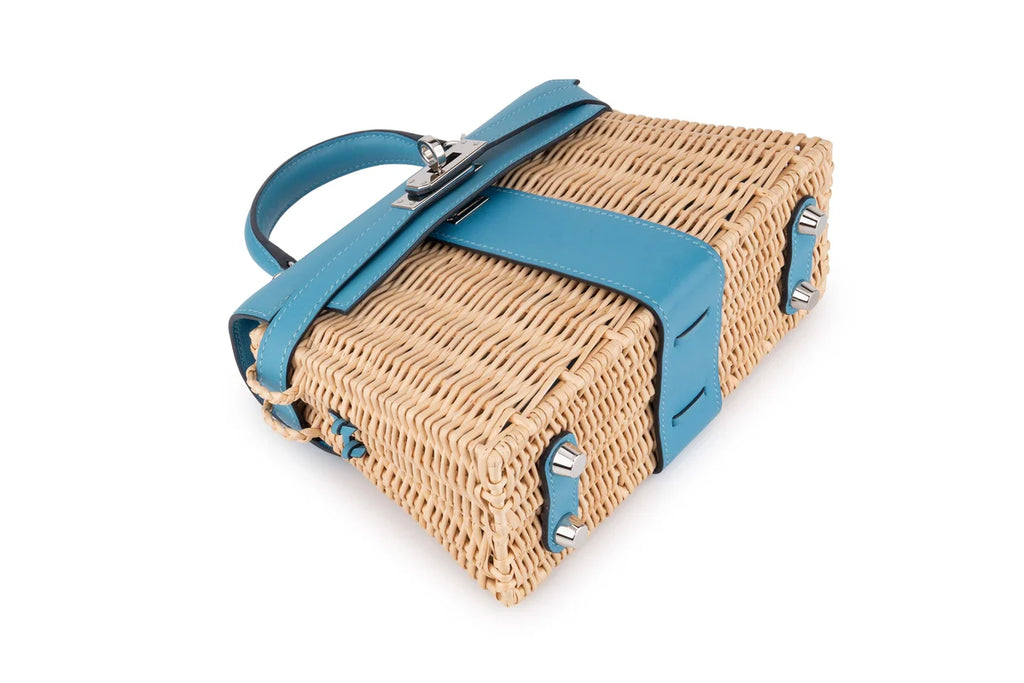 Hermès Mini Kelly Picnic Blue Du Nord PHW