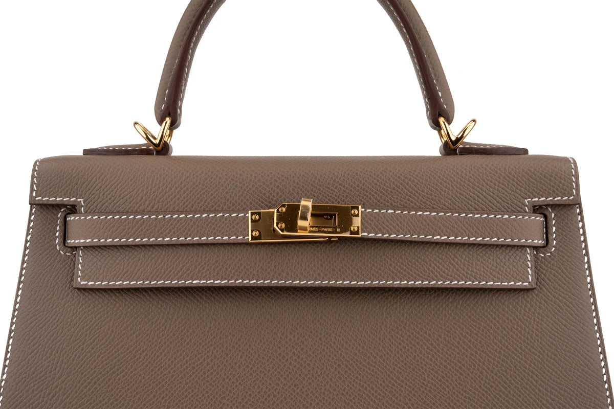 Hermès Kelly 25 Epsom Etoupe GHW