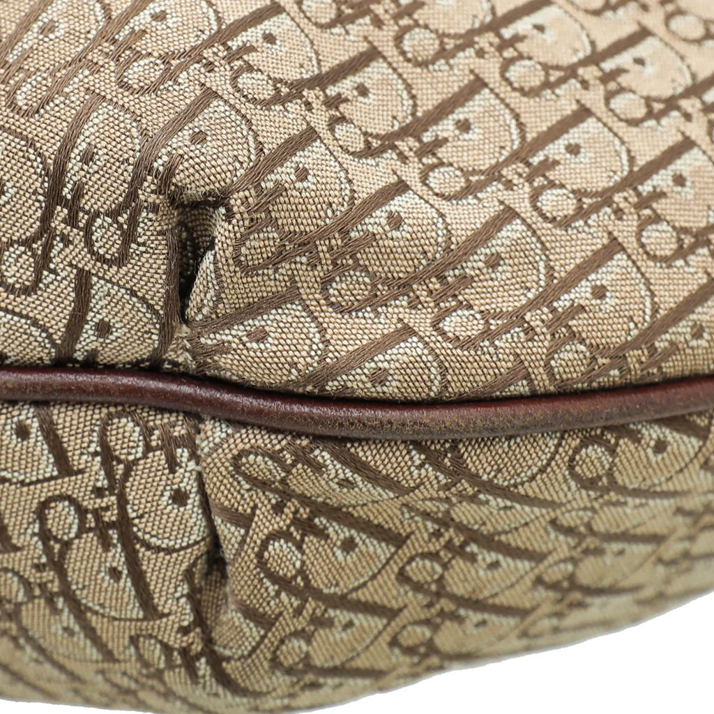 Christian Dior Light Brown Oblique Hobo Shoulder Bag