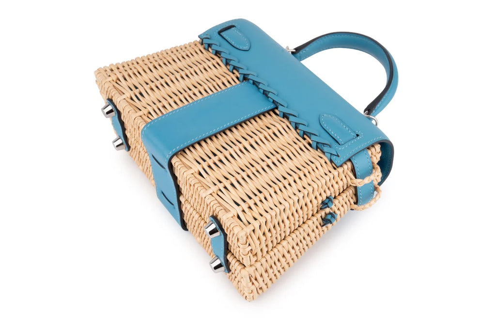 Hermès Mini Kelly Picnic Blue Du Nord PHW