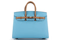 Hermès Birkin 25 HSS Sellier Epsom Bleu Celeste/Biscuit RGHW