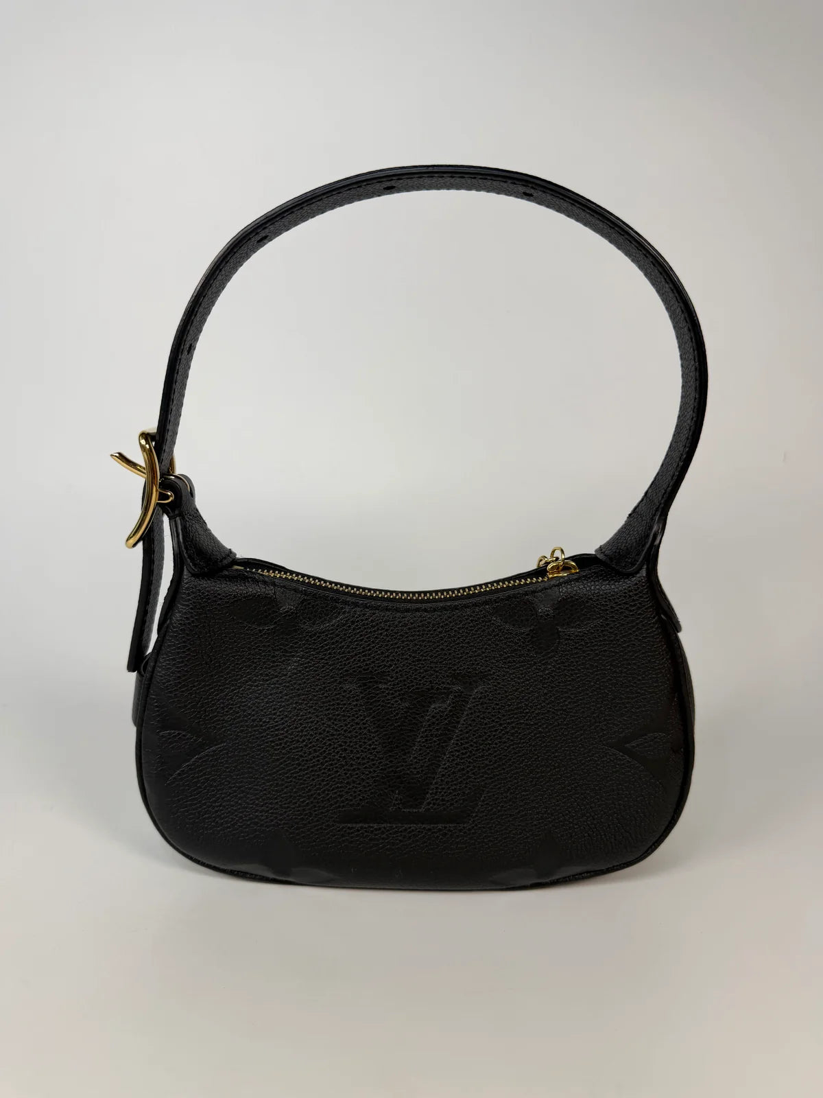 LOUIS VUITTON MINI MOON BAG IN BLACK LEATHER WITH GOLD HARDWARE