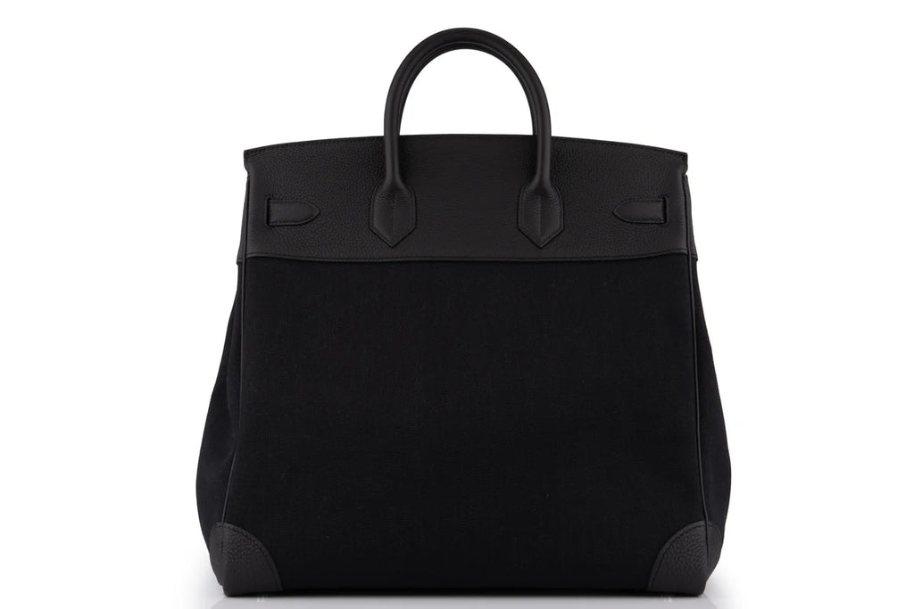 Hermès Hac 40 Military Canvas / Togo Noir PHW