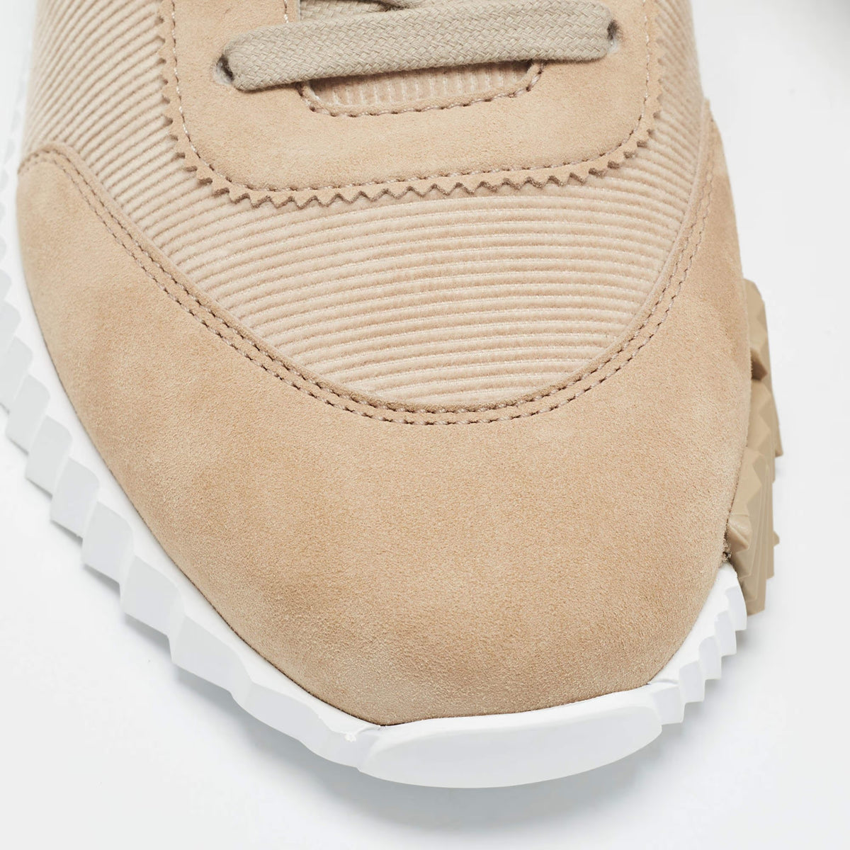 Hermes Bouncing Size 39 Beige Suede and Corduroy Low Top Sneakers