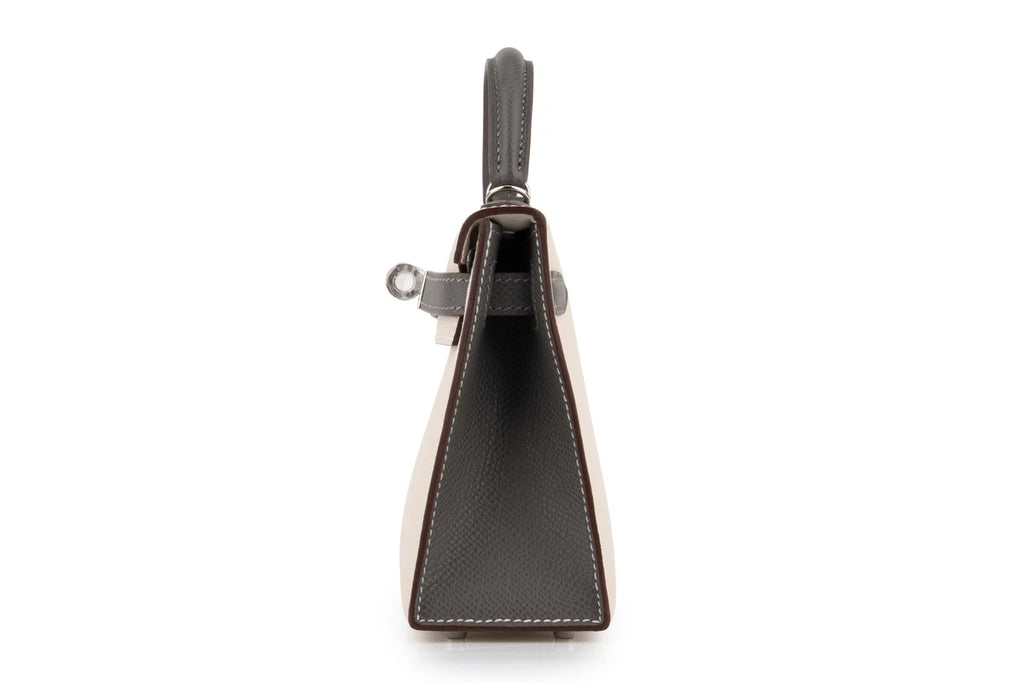 Hermès Mini Kelly HSS Epsom Craie/Gris Meyer PHW