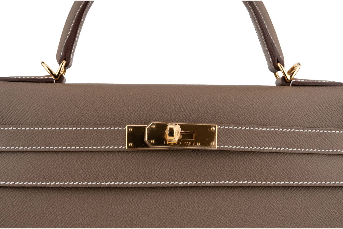 Hermès Kelly 32 Epsom Etoupe GHW