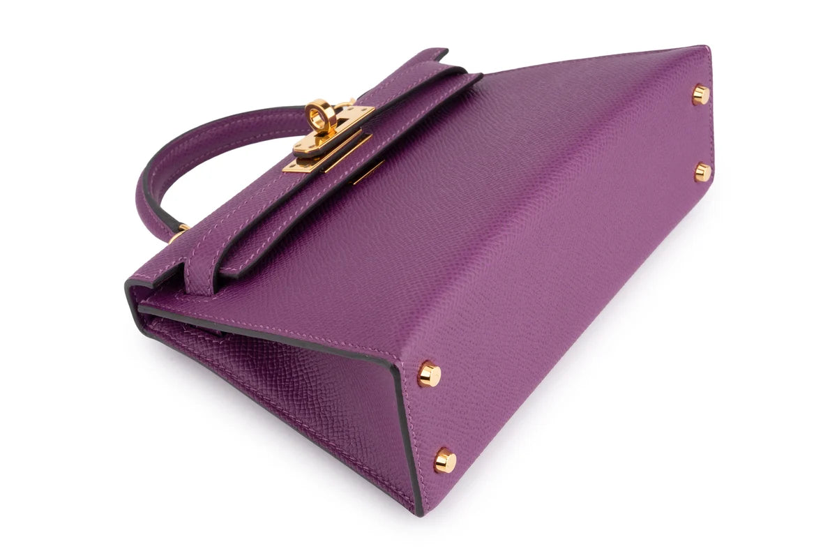 Hermès Mini Kelly Epsom Anemone GHW