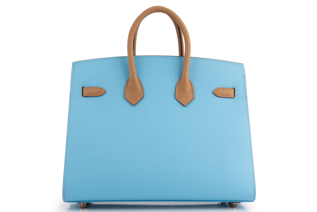 Hermès Birkin 25 HSS Sellier Epsom Bleu Celeste/Biscuit RGHW