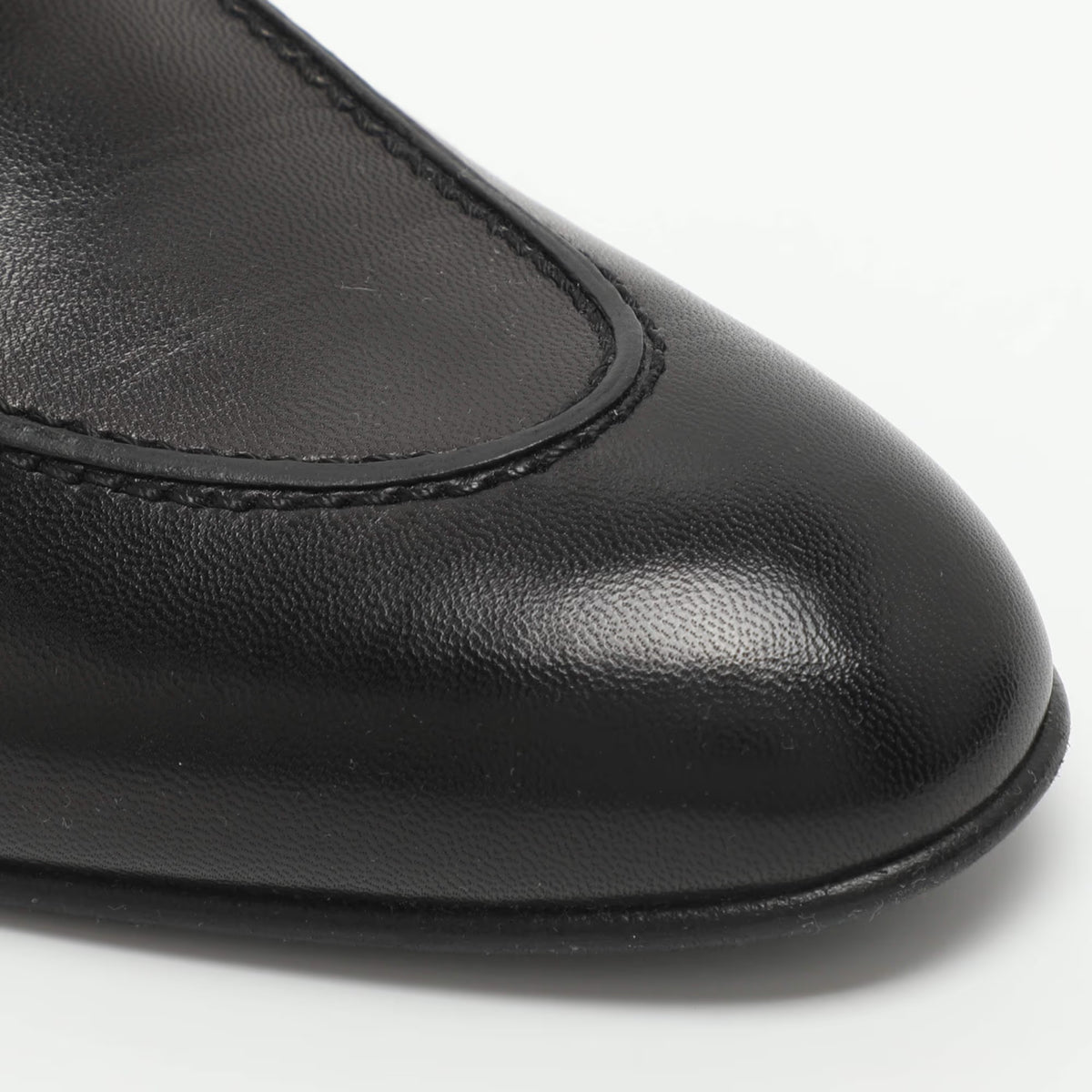 Hermes Paris Size 41 Black Leather Loafers