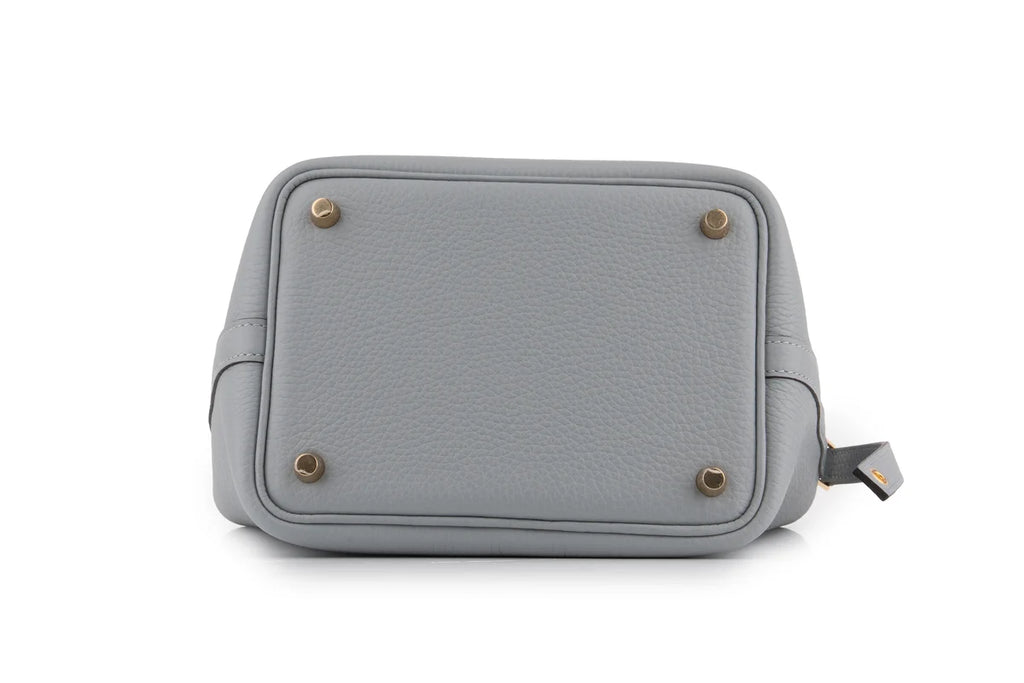 Hermès Picotin 18 Clemence Gris Pantin GHW