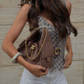CHANEL 25 SMALL IN BROWN CAVIAR LEATHER WITH GOLD HARDWARE