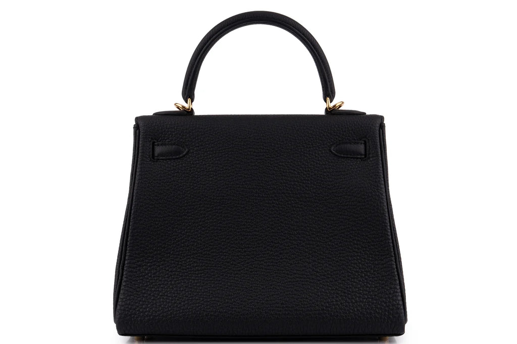 Hermès Kelly 25 Retourne Togo Noir GHW