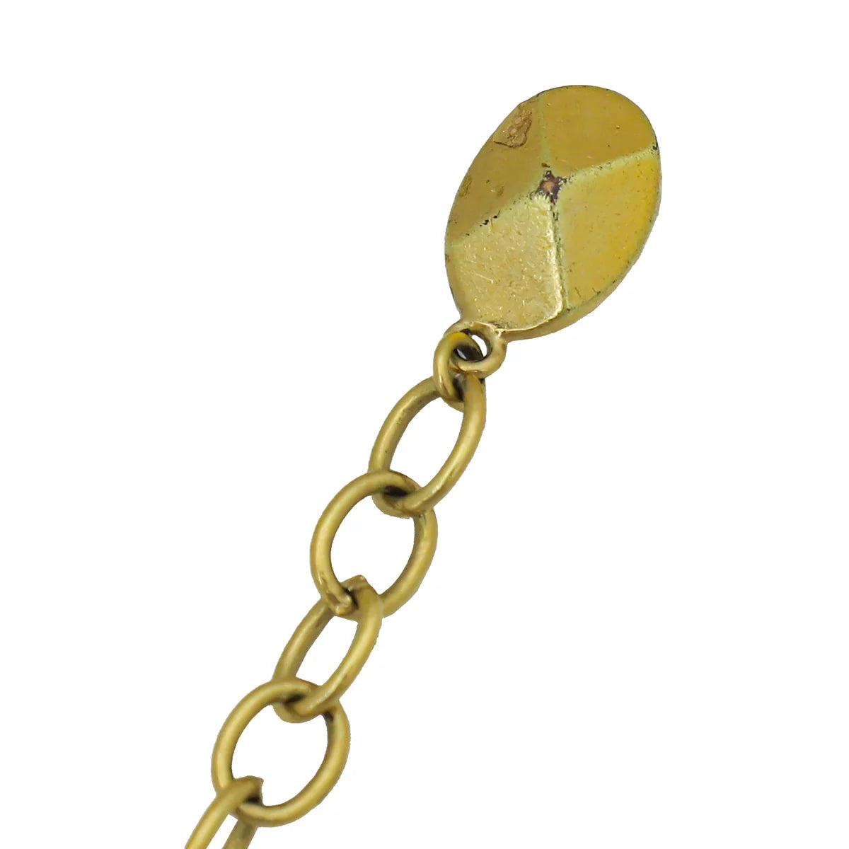 Christian Dior Gold Finish Logo w/Crystal Double Chain Bracelet