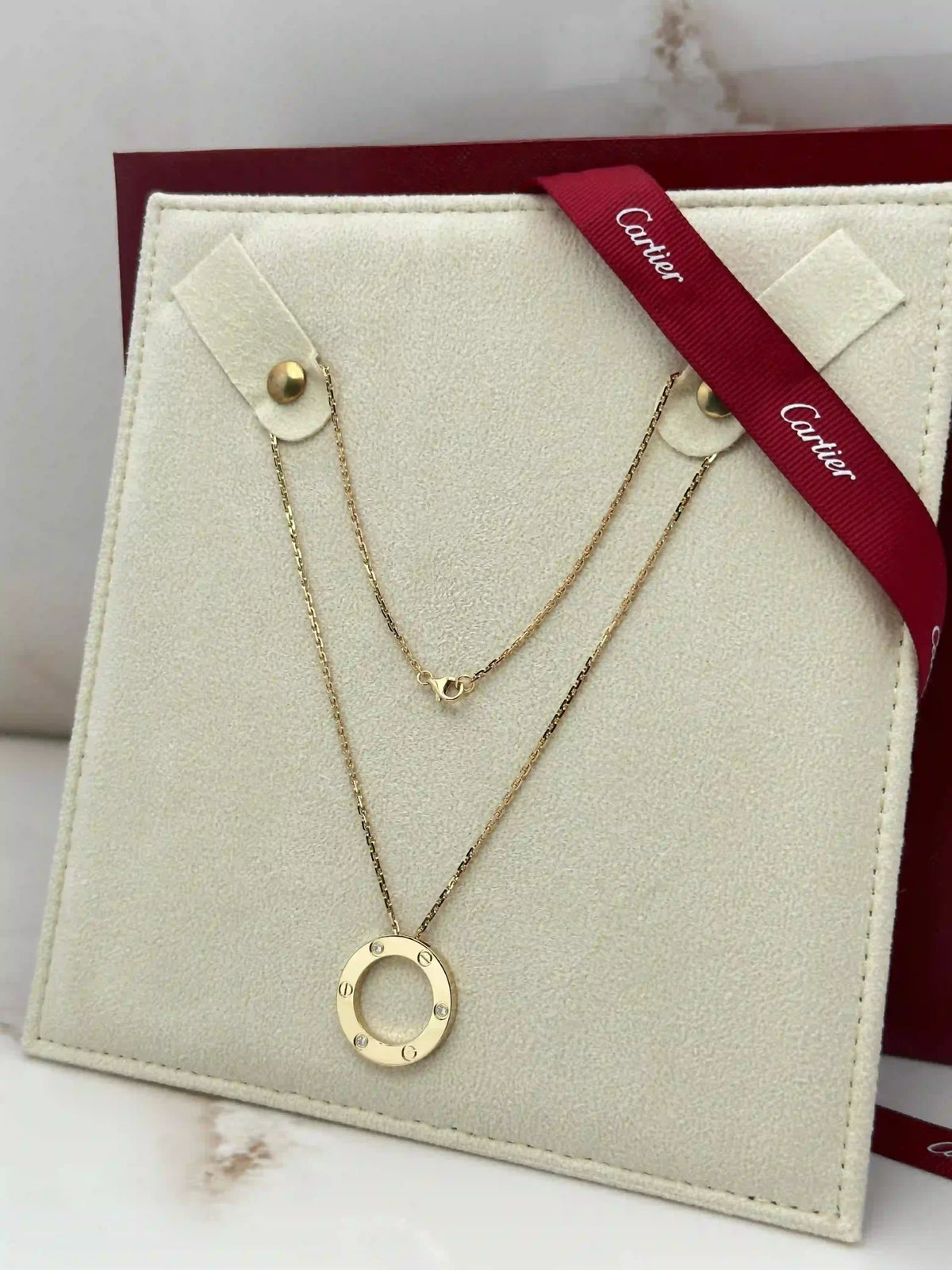 Cartier Love Necklace 3 Diamonds