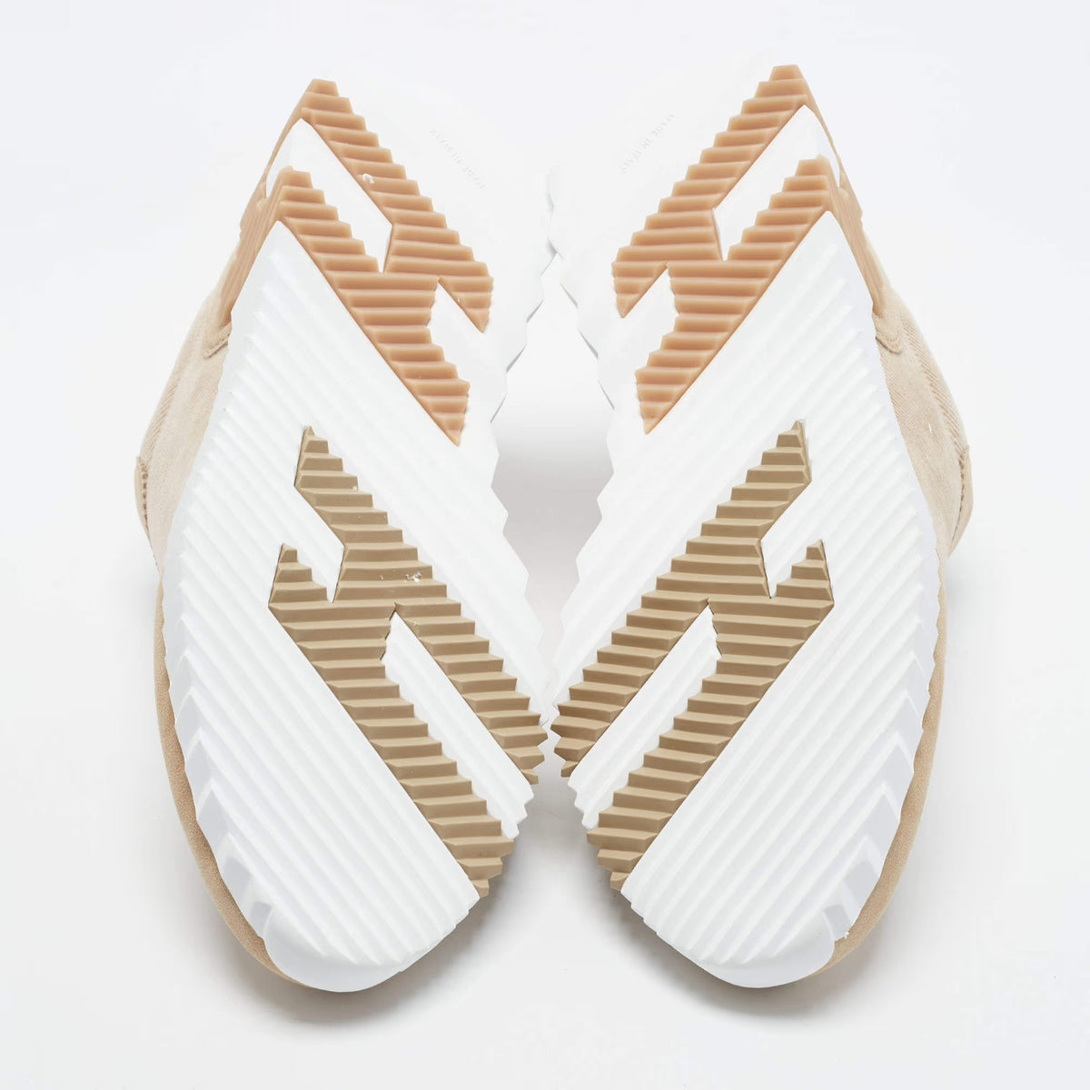 Hermes Bouncing Size 39 Beige Suede and Corduroy Low Top Sneakers