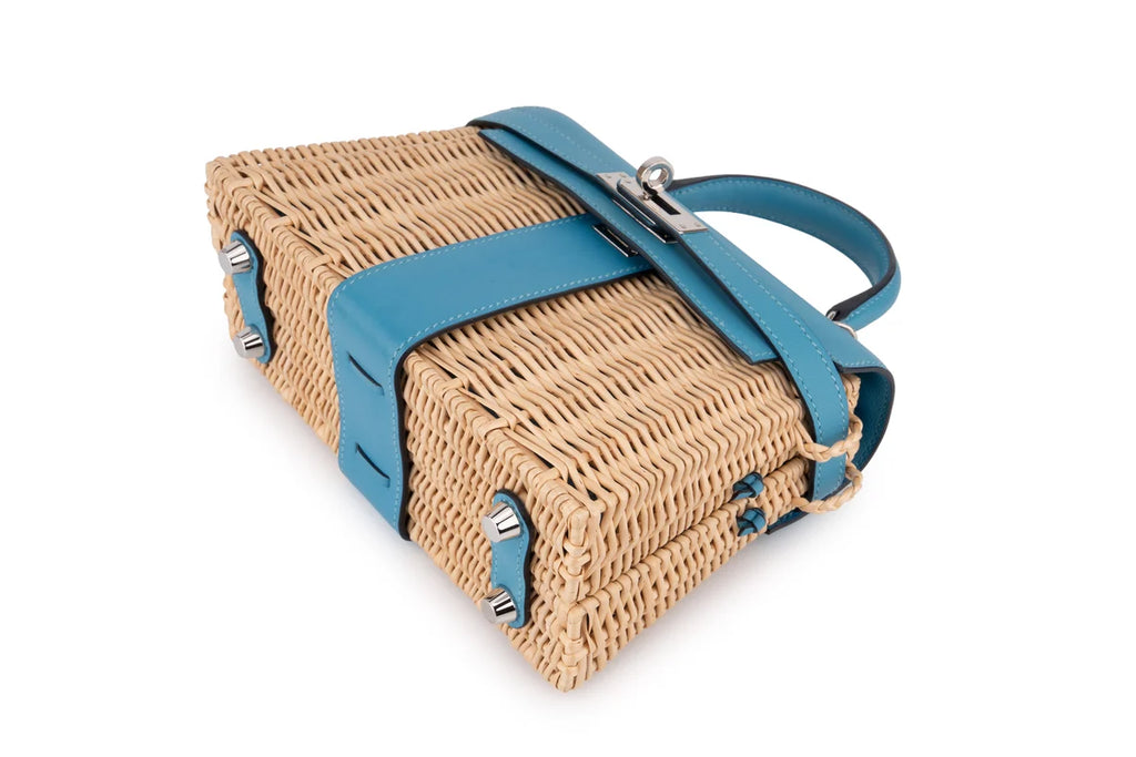 Hermès Mini Kelly Picnic Blue Du Nord PHW