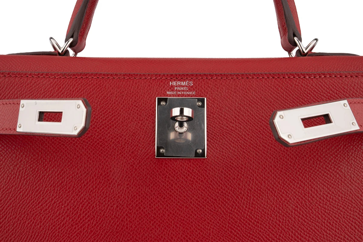 Hermès Kelly 28 Epsom Rouge Piment PHW
