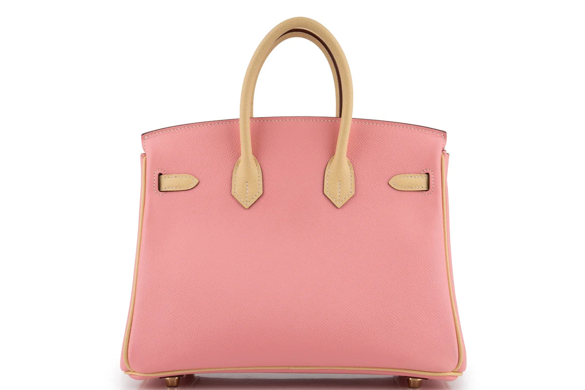 Hermès Birkin 25 Epsom Rose Confetti / Jaune Poussin BGHW