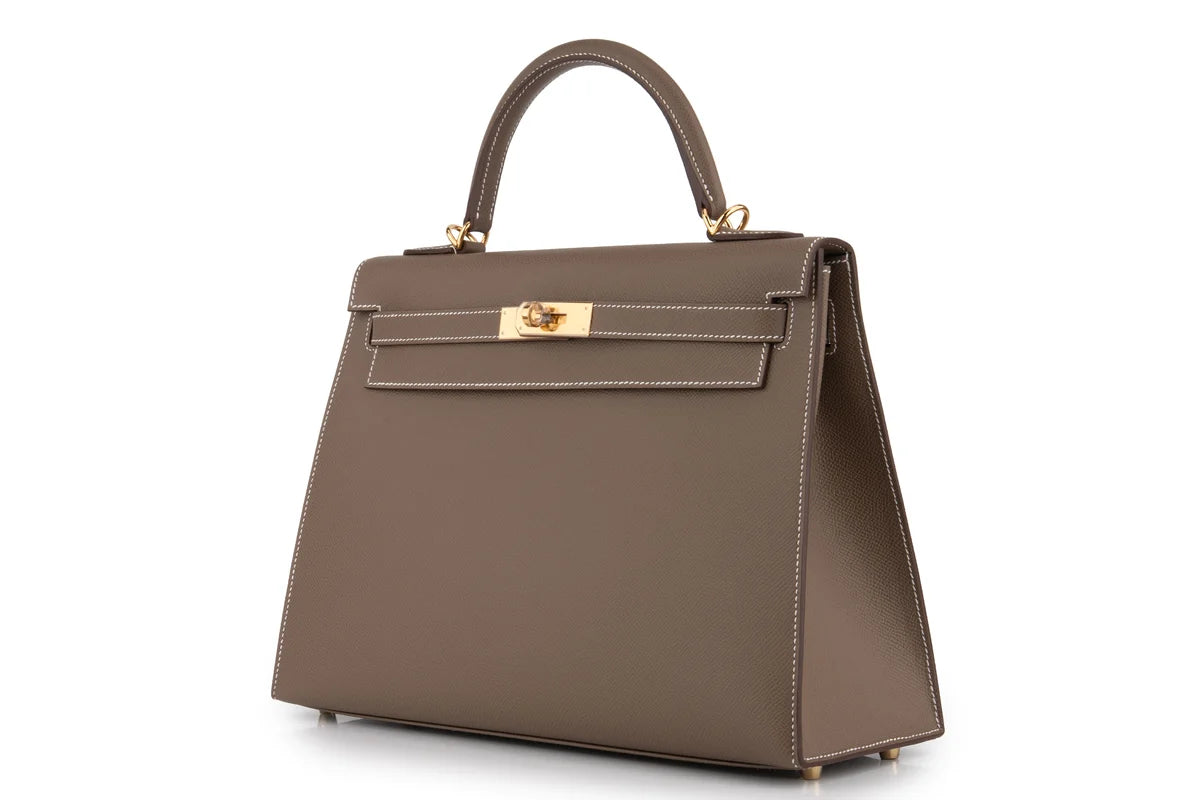 Hermès Kelly 32 Epsom Etoupe GHW