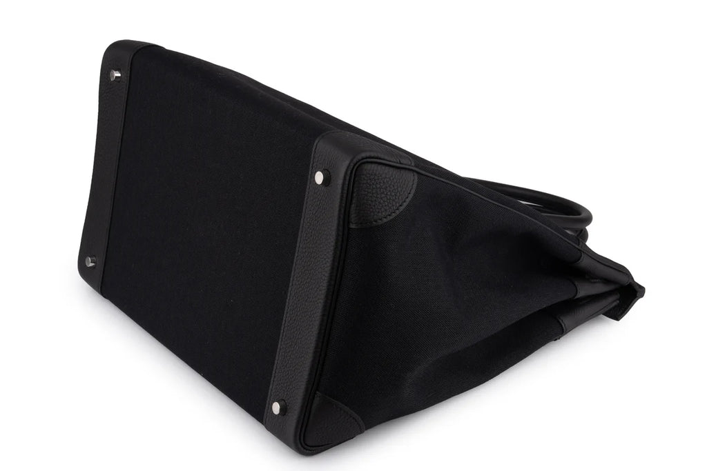 Hermès Hac 40 Military Canvas / Togo Noir PHW