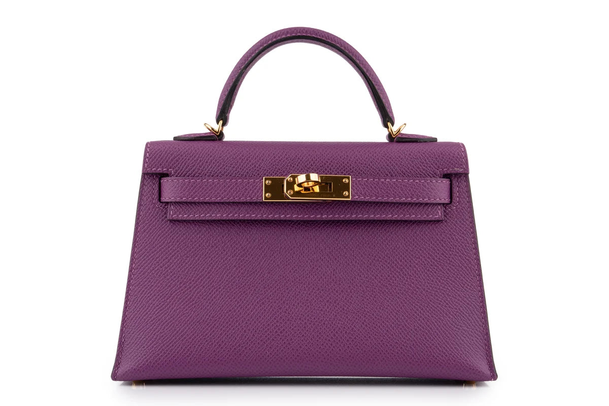 Hermès Mini Kelly Epsom Anemone GHW