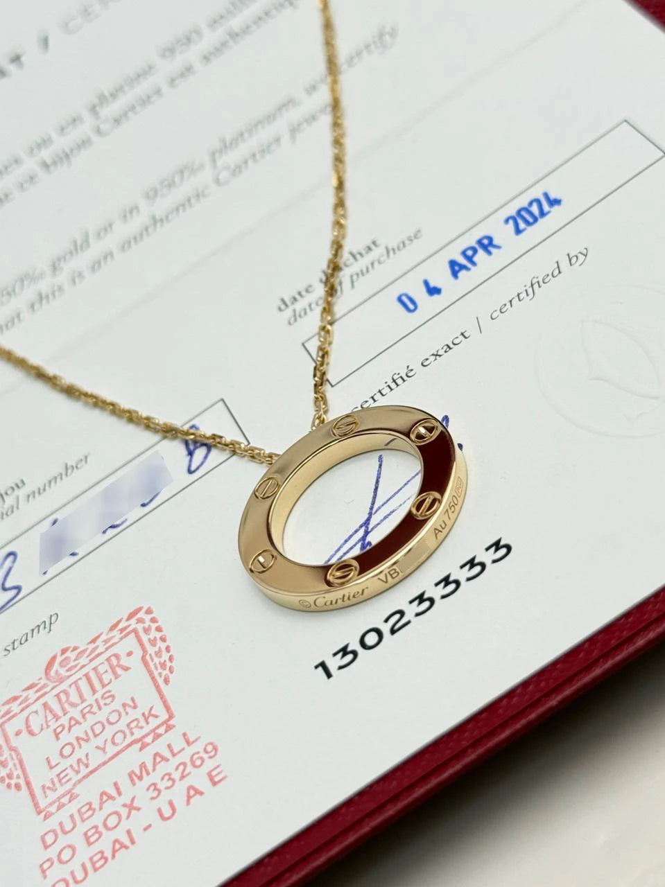 Cartier Love Necklace