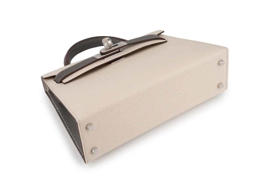 Hermès Mini Kelly HSS Epsom Craie/Gris Meyer PHW