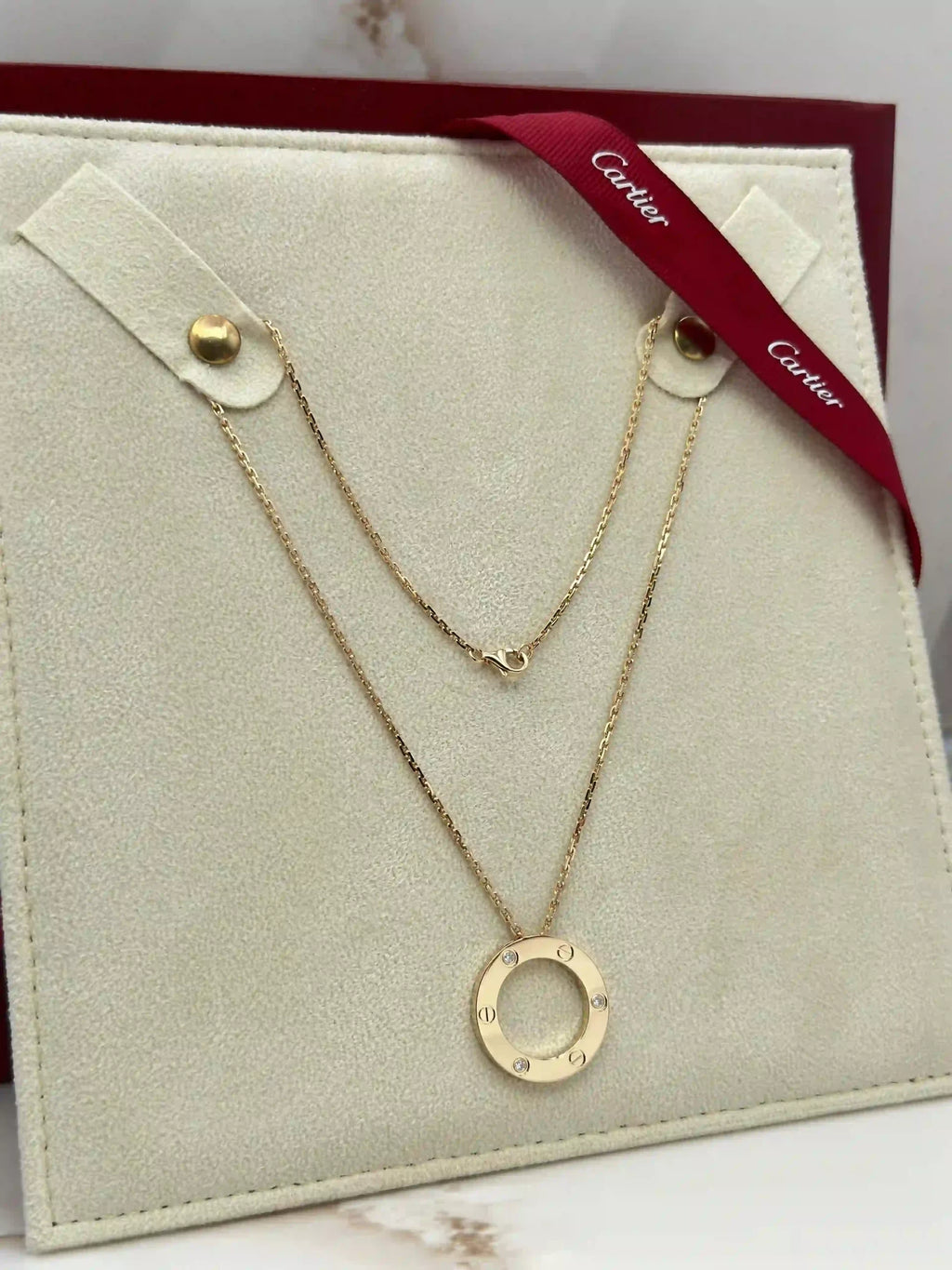 Cartier Love Necklace 3 Diamonds